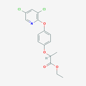 molecular formula C16H15Cl2NO4 B1658211 Propanoic acid, 2-[4-[(3,5-dichloro-2-pyridinyl)oxy]phenoxy]-, ethyl ester CAS No. 60074-47-7