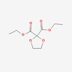 molecular formula C9H14O6 B1658247 Diethyl 1,3-dioxolane-2,2-dicarboxylate CAS No. 60234-81-3