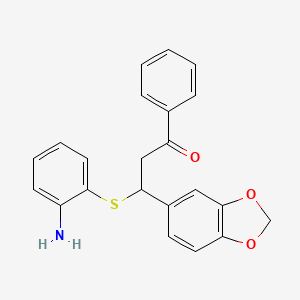 3-((2-Aminophenyl)thio)-3-(1,3-benzodioxol-5-yl)-1-phenyl-1-propanone
