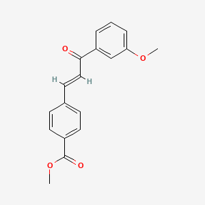 molecular formula C18H16O4 B1658264 methyl 4-[(E)-3-(3-methoxyphenyl)-3-oxoprop-1-enyl]benzoate CAS No. 6028-42-8