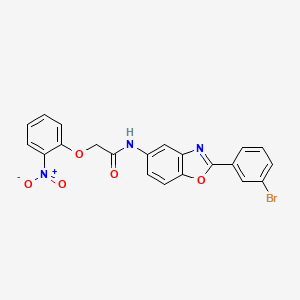 molecular formula C21H14BrN3O5 B1658268 N-[2-(3-bromophenyl)-1,3-benzoxazol-5-yl]-2-(2-nitrophenoxy)acetamide CAS No. 6028-76-8
