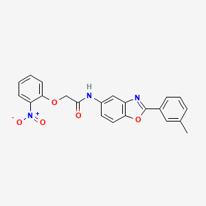 molecular formula C22H17N3O5 B1658269 N-[2-(3-methylphenyl)-1,3-benzoxazol-5-yl]-2-(2-nitrophenoxy)acetamide CAS No. 6029-46-5