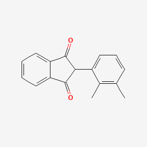 molecular formula C17H14O2 B1658278 1H-Indene-1,3(2H)-dione, 2-(dimethylphenyl)- CAS No. 60338-37-6