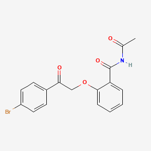 molecular formula C17H14BrNO4 B1658302 N-acetyl-2-[2-(4-bromophenyl)-2-oxoethoxy]benzamide CAS No. 6041-50-5