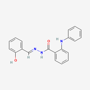 molecular formula C20H17N3O2 B1658313 N-[(1E)-2-(2-hydroxyphenyl)-1-azavinyl][2-(phenylamino)phenyl]carboxamide CAS No. 6045-47-2