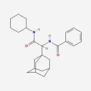 molecular formula C25H34N2O2 B1658317 N-[1-(1-adamantyl)-2-(cyclohexylamino)-2-oxoethyl]benzamide CAS No. 6046-87-3