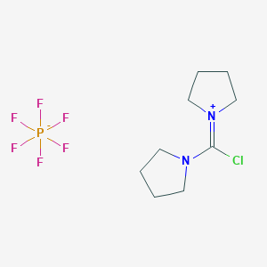 molecular formula C9H16ClF6N2P B165833 1-(Chloro-1-pyrrolidinylmethylene)pyrrolidinium Hexafluorophosphate CAS No. 135540-11-3