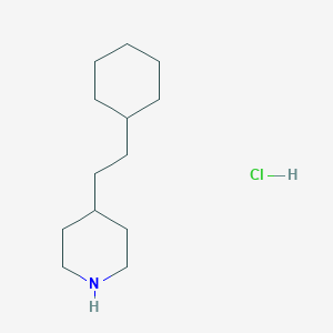 molecular formula C13H26ClN B1658355 Piperidine, 4-(2-cyclohexylethyl)-, hydrochloride CAS No. 60601-61-8