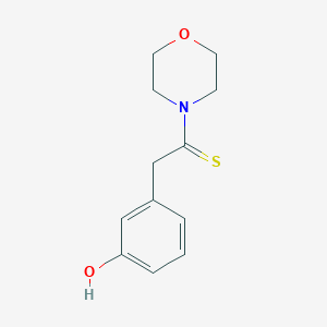 molecular formula C12H15NO2S B016584 3-Hydroxyphenylthioacetmorpholide CAS No. 500284-27-5