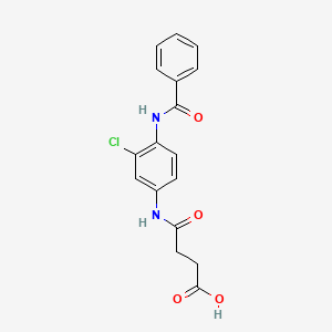 molecular formula C17H15ClN2O4 B1658418 4-{[4-(Benzoylamino)-3-chlorophenyl]amino}-4-oxobutanoic acid CAS No. 60870-17-9