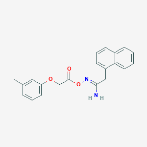 molecular formula C21H20N2O3 B1658433 [(Z)-(1-amino-2-naphthalen-1-ylethylidene)amino] 2-(3-methylphenoxy)acetate CAS No. 6094-11-7