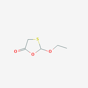 molecular formula C5H8O3S B1658436 2-Ethoxy-1,3-oxathiolan-5-one CAS No. 60977-87-9