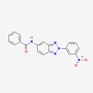 molecular formula C19H13N5O3 B1658442 N-[2-(3-nitrophenyl)benzotriazol-5-yl]benzamide CAS No. 6101-88-8
