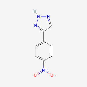 molecular formula C8H6N4O2 B1658464 4-(4-Nitrophenyl)-1H-1,2,3-triazole CAS No. 6111-97-3