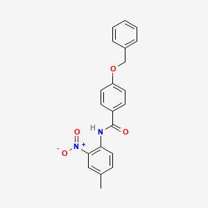 molecular formula C21H18N2O4 B1658473 4-(Benzyloxy)-N-(4-methyl-2-nitrophenyl)benzamide CAS No. 6117-17-5
