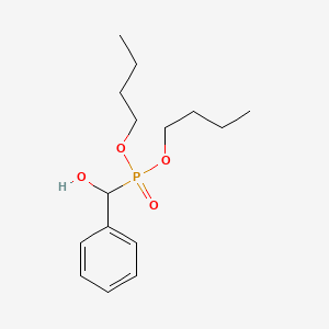 molecular formula C15H25O4P B1658491 Phosphonic acid, P-(hydroxyphenylmethyl)-, dibutyl ester CAS No. 61222-49-9