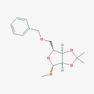 molecular formula C16H22O5 B016585 Methyl 2,3-O-isopropylidene-5-O-benzyl-beta-D-ribofuranoside CAS No. 33019-63-5