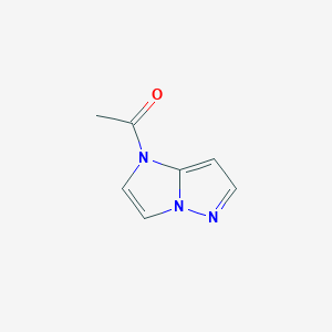 molecular formula C7H7N3O B165852 1-(1H-Imidazo[1,2-b]pyrazol-1-yl)ethanone CAS No. 135830-23-8