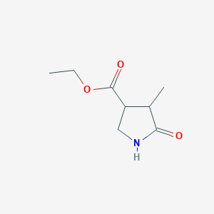 molecular formula C8H13NO3 B1658523 ethyl 4-methyl-5-oxopyrrolidine-3-carboxylate CAS No. 61334-14-3