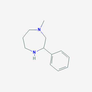 molecular formula C12H18N2 B1658525 1-Methyl-3-phenyl-1,4-diazepane CAS No. 61337-93-7