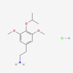 molecular formula C13H22ClNO3 B1658539 2-[3,5-Dimethoxy-4-(propan-2-yloxy)phenyl]ethan-1-amine hydrochloride CAS No. 61367-70-2