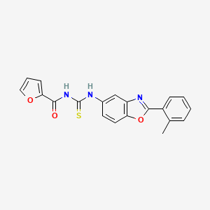 molecular formula C20H15N3O3S B1658564 N-[[2-(2-methylphenyl)-1,3-benzoxazol-5-yl]carbamothioyl]furan-2-carboxamide CAS No. 6145-48-8