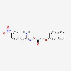 molecular formula C20H17N3O5 B1658579 N'-{[(2-naphthyloxy)acetyl]oxy}-2-(4-nitrophenyl)ethanimidamide CAS No. 6148-66-9