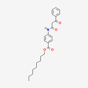 molecular formula C25H31NO4 B1658600 NONYL 4-(3-OXO-3-PHENYLPROPANAMIDO)BENZOATE CAS No. 61580-28-7