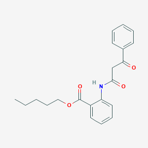 molecular formula C21H23NO4 B1658601 Pentyl 2-[(3-oxo-3-phenylpropanoyl)amino]benzoate CAS No. 61580-29-8