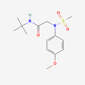 molecular formula C14H22N2O4S B1658635 N-tert-butyl-2-(4-methoxy-N-methylsulfonylanilino)acetamide CAS No. 6169-58-0