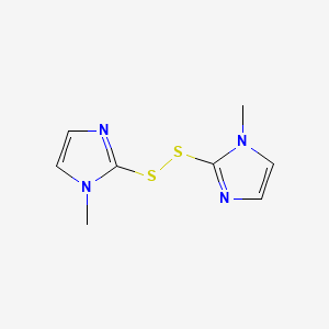 molecular formula C8H10N4S2 B1658656 1H-Imidazole, 2,2'-dithiobis[1-methyl- CAS No. 61747-29-3