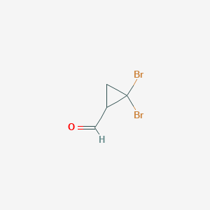molecular formula C4H4Br2O B1658672 2,2-Dibromocyclopropane-1-carbaldehyde CAS No. 61782-63-6