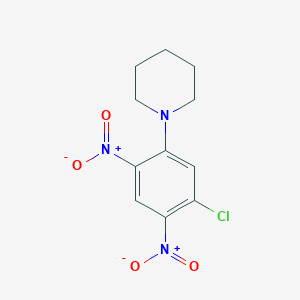 molecular formula C11H12ClN3O4 B1658673 Piperidine, 1-(5-chloro-2,4-dinitrophenyl)- CAS No. 61785-79-3