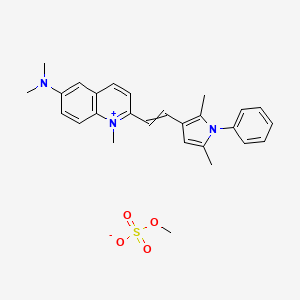 6-(Dimethylamino)-2-(2-(2,5-dimethyl-1-phenyl-1H-pyrrol-3-yl)vinyl)-1-methylquinolinium methyl sulphate