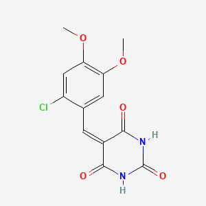 5-[(2-Chloro-4,5-dimethoxyphenyl)methylidene]pyrimidine-2,4,6(1H,3H,5H)-trione