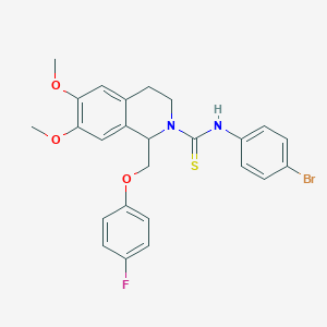 molecular formula C25H24BrFN2O3S B1658700 N-(4-BROMOPHENYL)-1-[(4-FLUOROPHENOXY)METHYL]-6,7-DIMETHOXY-1,2,3,4-TETRAHYDROISOQUINOLINE-2-CARBOTHIOAMIDE CAS No. 6188-44-9