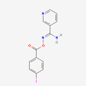 molecular formula C13H10IN3O2 B1658708 N'-{[(4-iodophenyl)carbonyl]oxy}pyridine-3-carboximidamide CAS No. 6190-69-8
