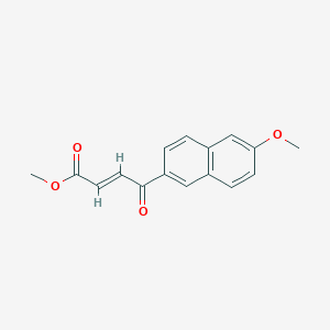 molecular formula C16H14O4 B165878 Methyl (E)-4-(6-methoxy-2-naphthalenyl)-4-oxo-2-butenoate CAS No. 129120-00-9