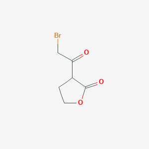 molecular formula C6H7BrO3 B165881 3-(Bromoacetyl)oxolan-2-one CAS No. 131953-10-1