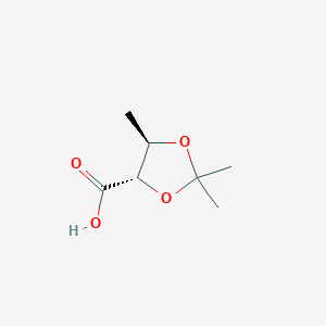 molecular formula C7H12O4 B165883 (4S,5R)-2,2,5-Trimethyl-1,3-dioxolane-4-carboxylic acid CAS No. 127062-02-6