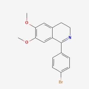molecular formula C17H16BrNO2 B1658838 Isoquinoline, 1-(4-bromophenyl)-3,4-dihydro-6,7-dimethoxy- CAS No. 62333-71-5