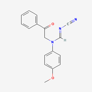 molecular formula C17H15N3O2 B1658850 Cyanamide, [[(4-methoxyphenyl)(2-oxo-2-phenylethyl)amino]methylene]- CAS No. 62382-59-6