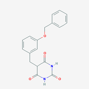 molecular formula C18H16N2O4 B165886 5-Benzyloxybenzylbarbituric acid CAS No. 138660-08-9