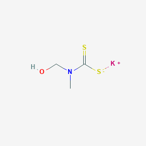 molecular formula C3H6KNOS2 B165887 Potassium N-hydroxymethyl-N-methyldithiocarbamate CAS No. 51026-28-9
