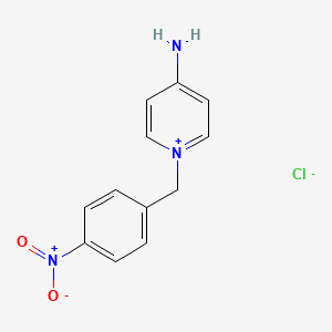 molecular formula C12H12ClN3O2 B1658874 Pyridinium, 4-amino-1-[(4-nitrophenyl)methyl]-, chloride CAS No. 62455-96-3