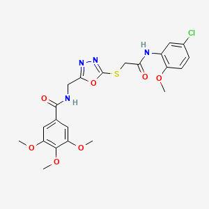 molecular formula C22H23ClN4O7S B1658895 N-{[5-({[(5-CHLORO-2-METHOXYPHENYL)CARBAMOYL]METHYL}SULFANYL)-1,3,4-OXADIAZOL-2-YL]METHYL}-3,4,5-TRIMETHOXYBENZAMIDE CAS No. 6253-32-3