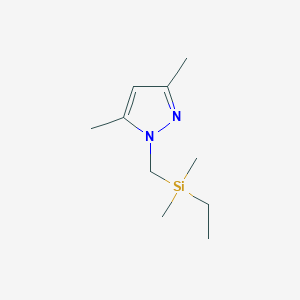 molecular formula C10H20N2Si B1658899 1H-Pyrazole, 1-[(ethyldimethylsilyl)methyl]-3,5-dimethyl- CAS No. 62546-29-6