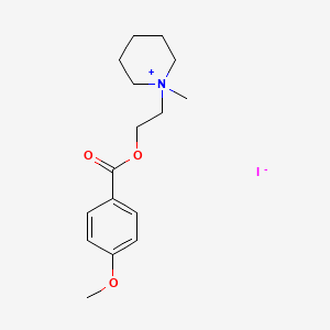 molecular formula C16H24INO3 B1658903 Piperidinium, 1-[2-[(4-methoxybenzoyl)oxy]ethyl]-1-methyl-, iodide CAS No. 62557-49-7