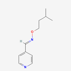 molecular formula C11H16N2O B1658945 N-(3-methylbutoxy)-1-pyridin-4-ylmethanimine CAS No. 6267-19-2