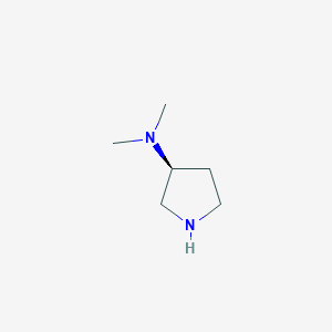 molecular formula C6H14N2 B165896 (3S)-(-)-3-(Dimethylamino)pyrrolidine CAS No. 132883-44-4